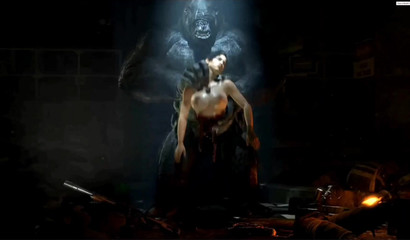 King Kong raps a hot brunette in the dungeon