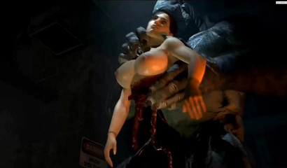 King Kong raps a hot brunette in the dungeon