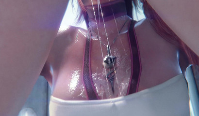 Let that saliva drip all over the bitch's tits