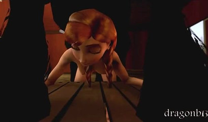 Anna lies frozen as the horse bangs her deep