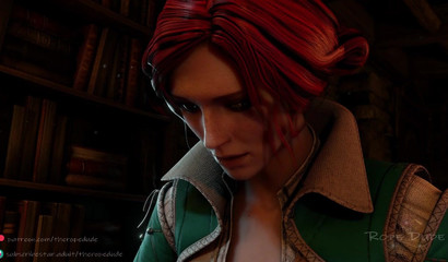 Sorceress Triss Merigold finds a pleasing use of the crystal