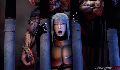 Teaching Samus Aran a lesson on screaming for mercy