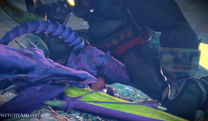 3D monsters Ganondorf & Metroid fuck passionately