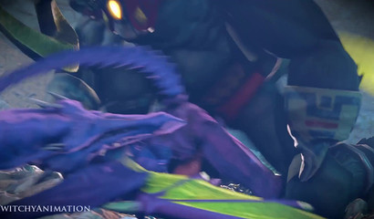 3D monsters Ganondorf & Metroid fuck passionately