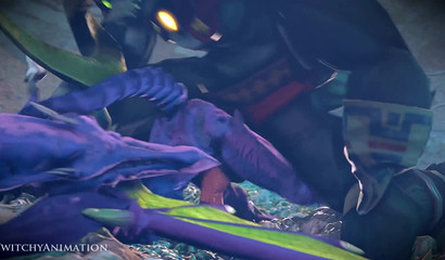 3D monsters Ganondorf & Metroid fuck passionately