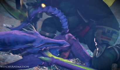 3D monsters Ganondorf & Metroid fuck passionately