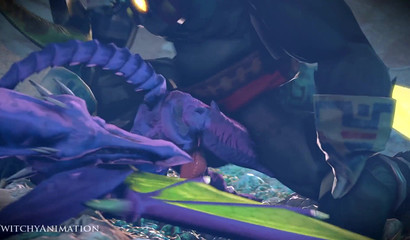 3D monsters Ganondorf & Metroid fuck passionately