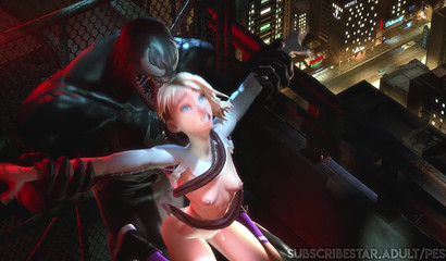 Poor anime doll Gwen gets dominated and banged by Venom