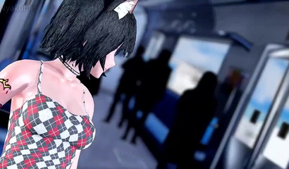 Ass action on the underground ride