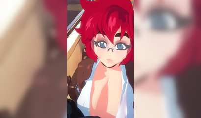 Busty redhead hottie gives me a boner on the tube