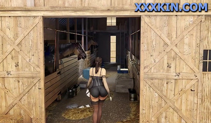 Sexy Lara Croft teases with her big ass in her hot lingerie