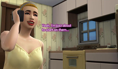 I turned the mom in Sims into a futanari skank!