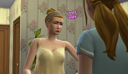 I turned the mom in Sims into a futanari skank!