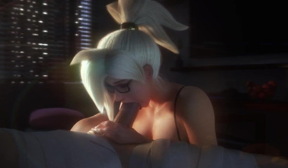 Bombastic Mercy gets a ride on a stiff wand