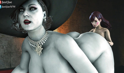 Diving into the enormous Lady Dimitrescu