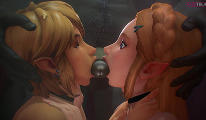 Link and Zelda Double Blowjob [Fugtrup]