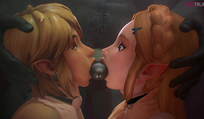 Link and Zelda Double Blowjob [Fugtrup]