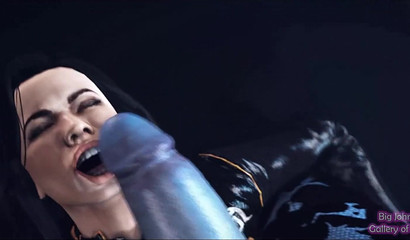 Insatiable Liara, Miranda and Zoey participate in a anime 3some