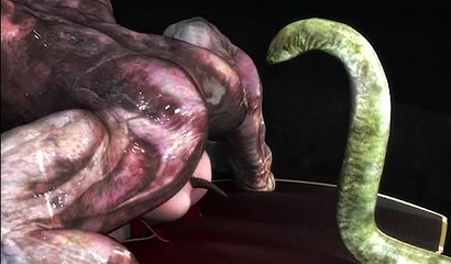 Petite 3D honey surrenders her pussy to monsters