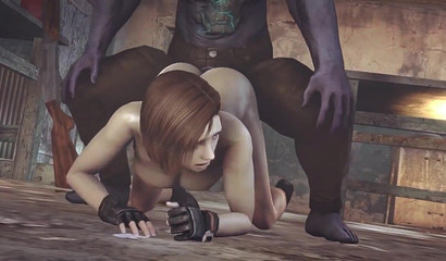 Slutty 3D Jill Valentine gets the Zombie special