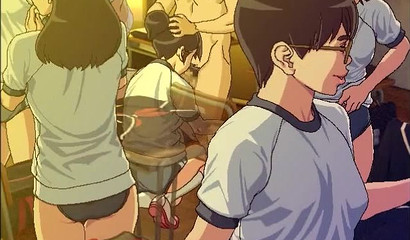 Anime hottie with sexy lips gives a great blowjob