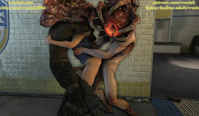 Massive aliens find and use Jill's tight holes