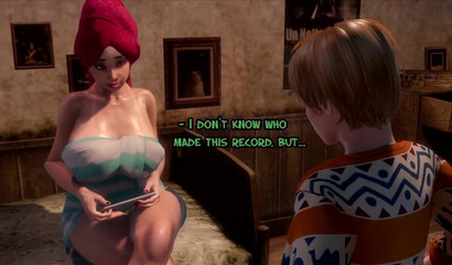 Satisfied son fucks in doggy style position sexy mom with futanari cock