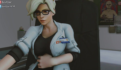 Mercy can't get enough of her new toy