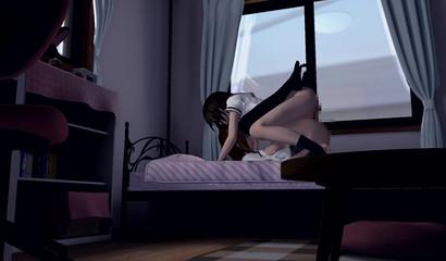 Only his 3D sister can handle his cock