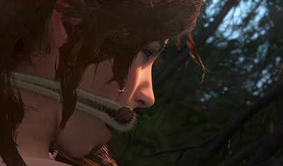 Busty 3D Lara Croft captured and fingered