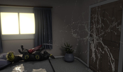 This room isn't enough to hold his 3D jizz