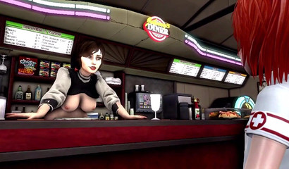 Elizabeth Comstock crawls up my ass while her sis looks for her