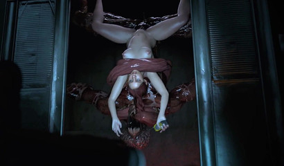 3D babe Claire gets fucked upside-down by monster Licker