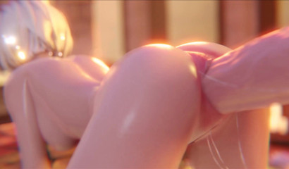 White horse bangs YoRHa No.2 Type B in the ass