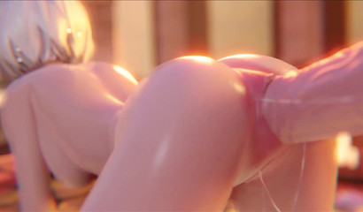 White horse bangs YoRHa No.2 Type B in the ass