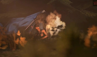 Anime porn with dogs in the forest