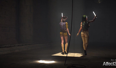 Egyptian lesbians in a threesome with a lucky blonde 3D