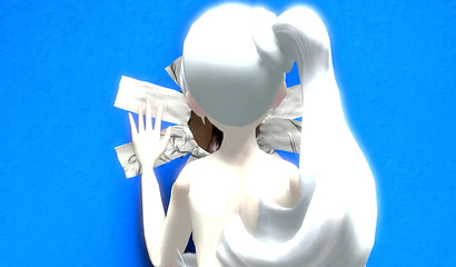 Giant Futanari pecker stretching the holes of a whorish blonde