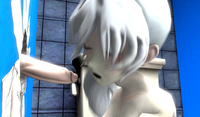 Giant Futanari pecker stretching the holes of a whorish blonde