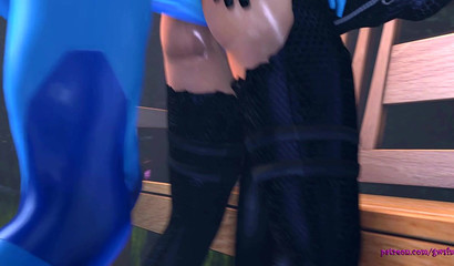 Imagine your cock squeezed between Samus Aran and Elizabeth Comstock