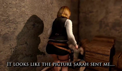 Two zombies raping a seductive chick