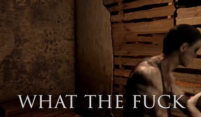 Two zombies raping a seductive chick