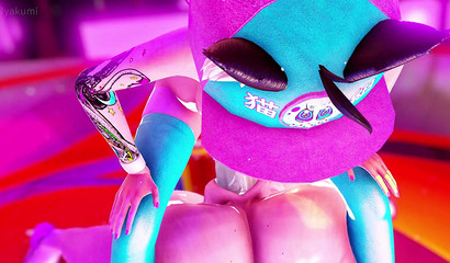 Ahegao princess double stuffed in a threesome