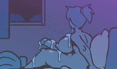 Mind-blowing tart milking a Futanari cock with her mouth