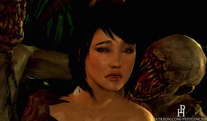 Nasty Lara Croft among the sex monsters