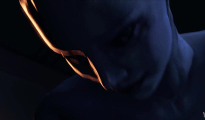 2 Futas engage in hot doggy sex action in the dark