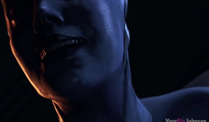 2 Futas engage in hot doggy sex action in the dark