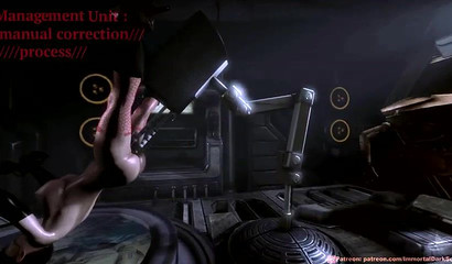 Ruthless fuck machine against tied Momiji