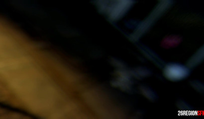 Oiled Jill Valentine gets smashed by the massive monster