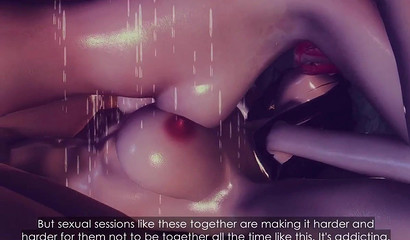 Busty 3D Hinata is dripping wet for huge female cock